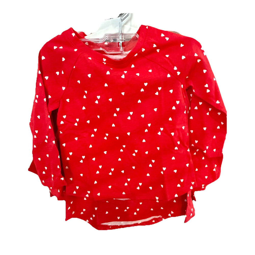 Bulk Lot of  25 Baby Girl Red & White Hearts Long Sleeve Shirts Various Sizes